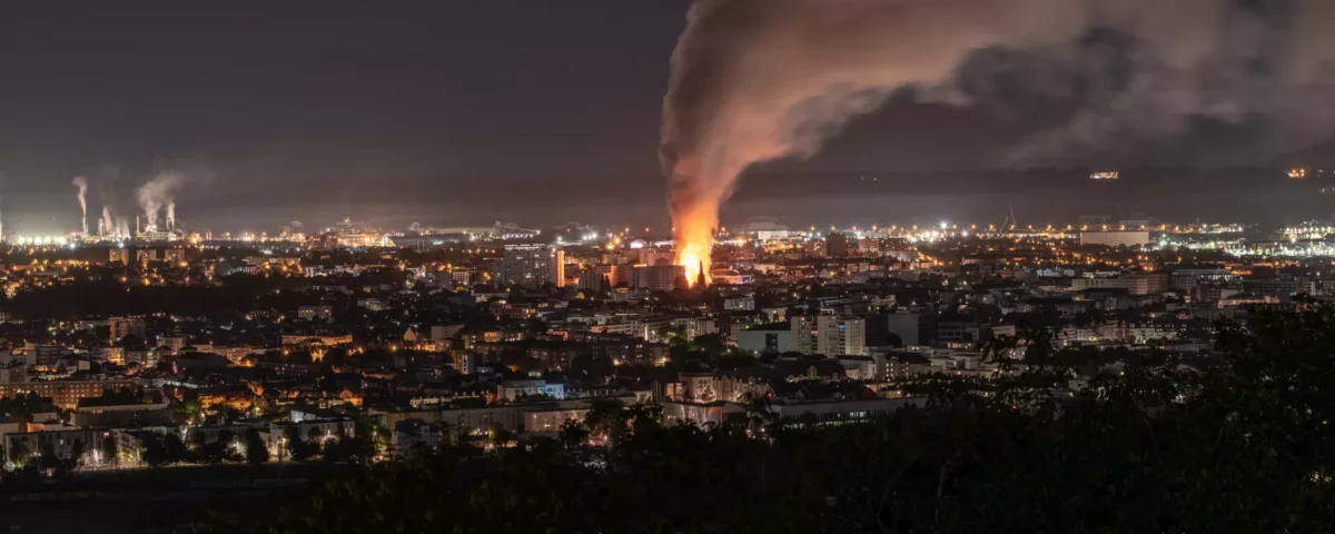 Image de l'incendie de la Rue Saint Julien à Rouen