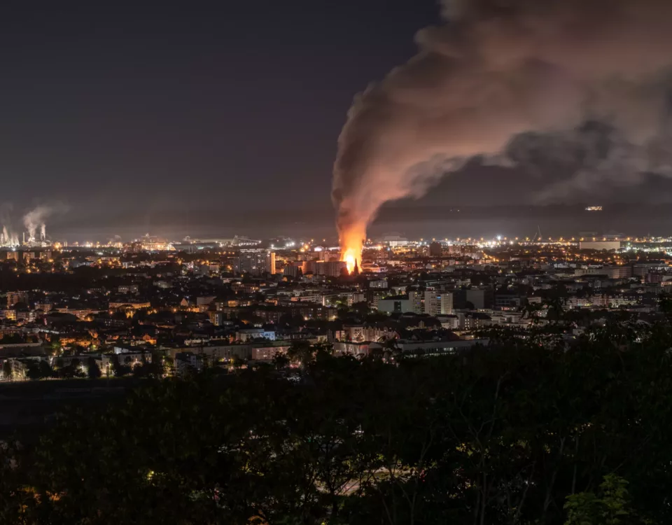 Image de l'incendie de la Rue Saint Julien à Rouen